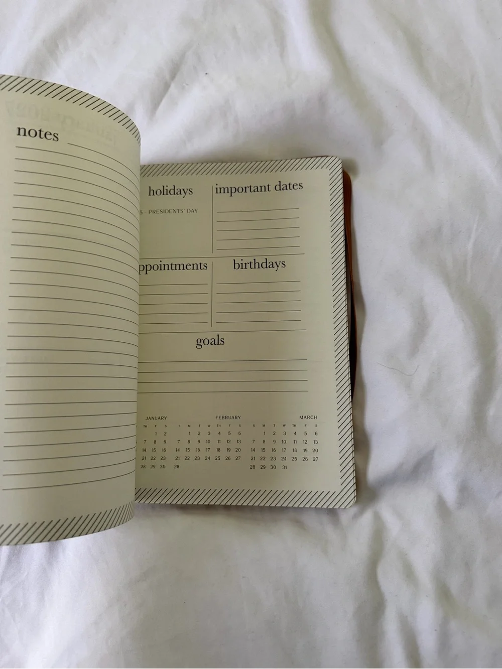 2026-2027 Weekly Planner Spiral Notebook - Brown Cover